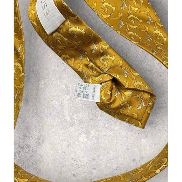 ESCADA Silk Tie ITALY Gold Baroque W:3.6" EUC - Picture 3 of 6